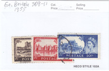 Scott # 309 - 311 - Wmk 308 - Used