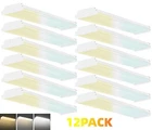 4FT LED Wraparound Light with 3CCT Selectable, 3500K/4000K/5000K, 12 Pack White
