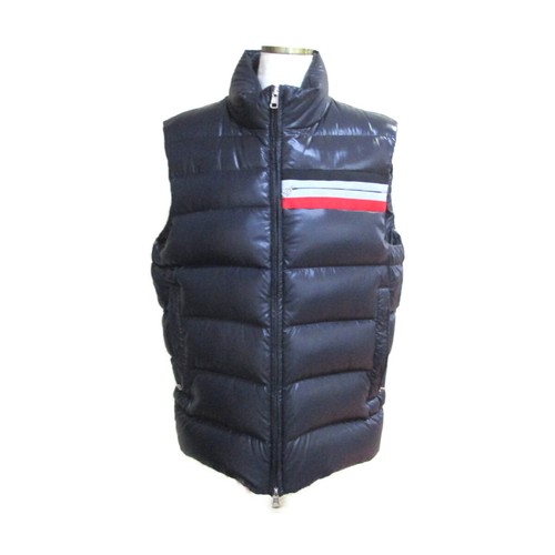 MONCLER Down vest Nylon Navy red Used 