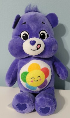 Basic Fun Care Bears 10'' Harmony Bear Purple Stuffed Animal Plush