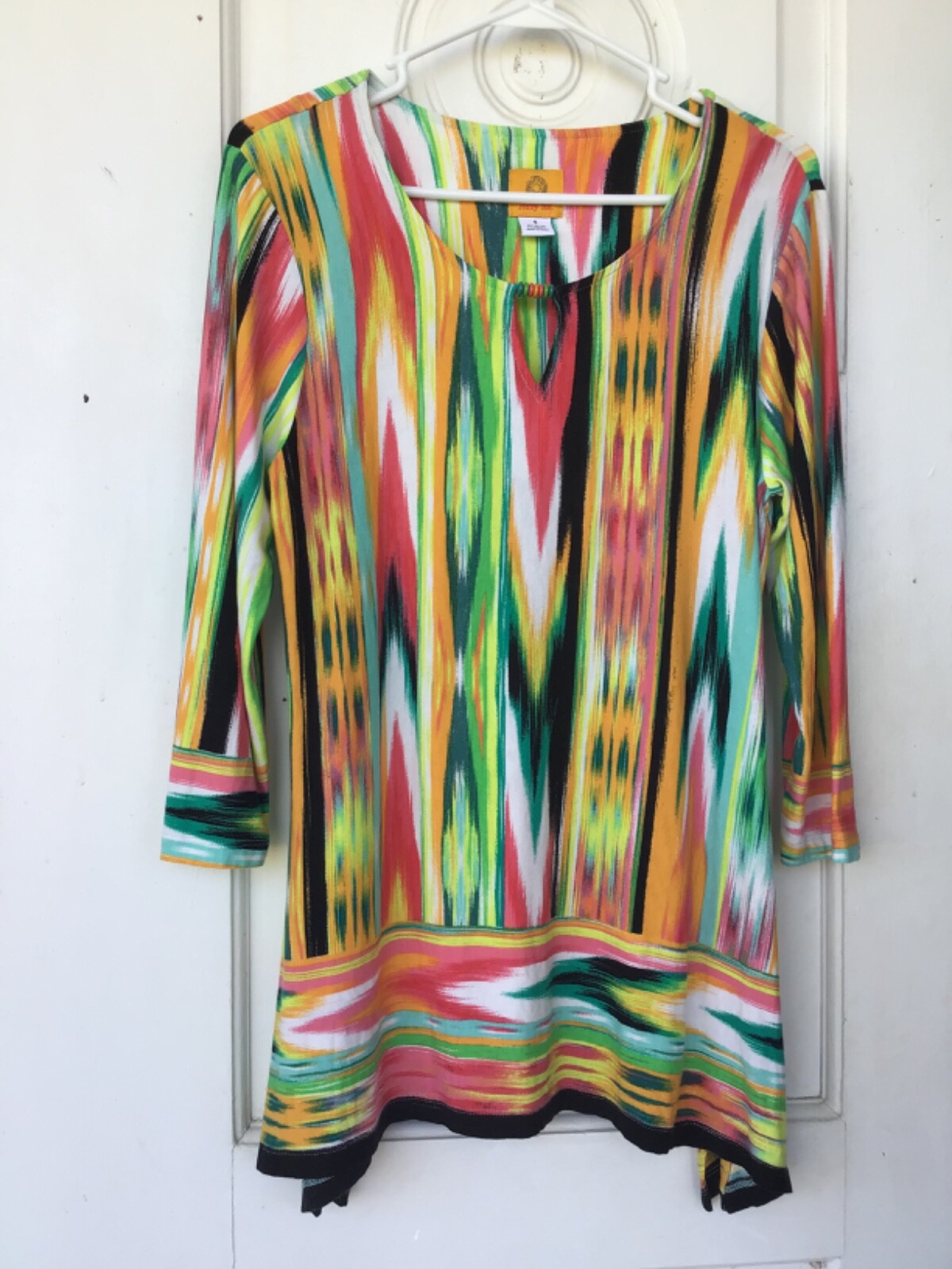 Ruby Rd. Striped Multicolor Small Tunic Scoop Nec… - image 1