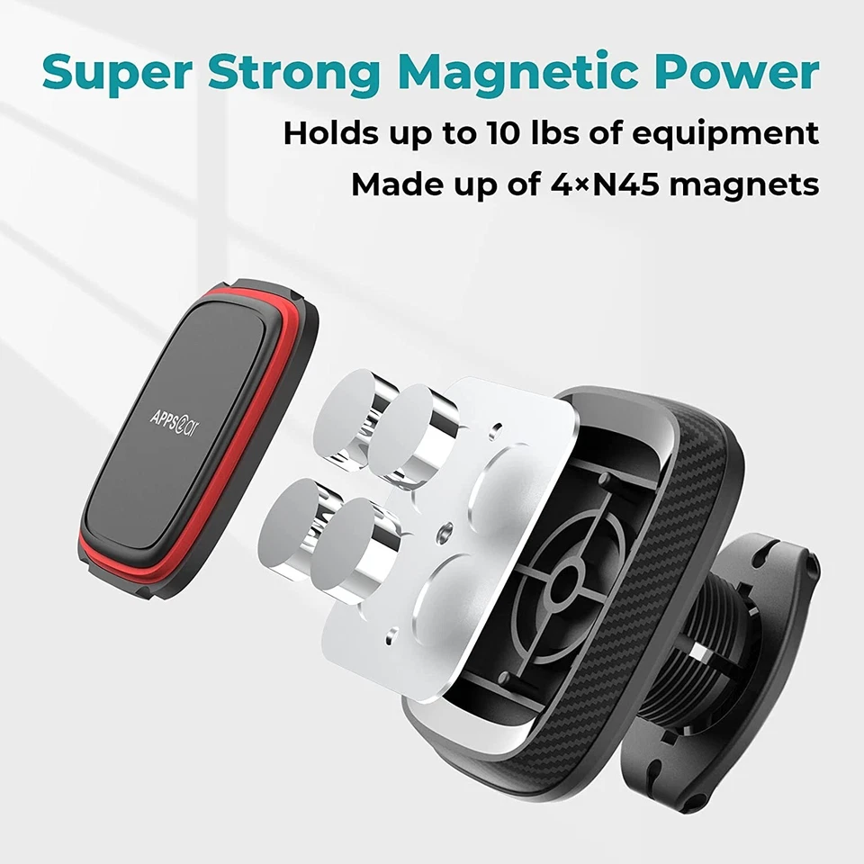 Magnetic Universal Car Phone Mount Holder Dash/Windshield Strong Super Suction - Image 2 of 4
