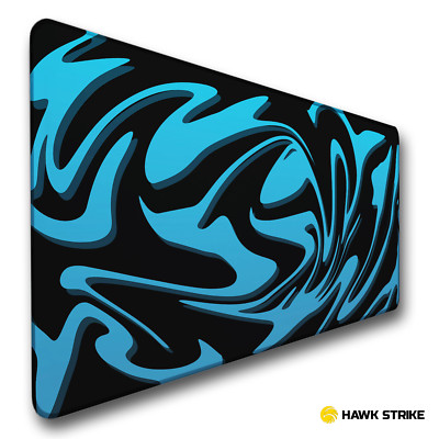 Mauspad XXL Gaming | Lava Design (Blue) Mousepad  90 x 40 cm | HAWK STRIKE