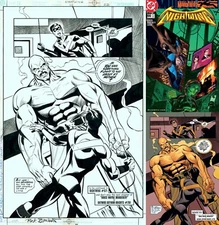 Chuck Dixon Nightwing #66 Splash Page Rick Burchett Original Art / Batman