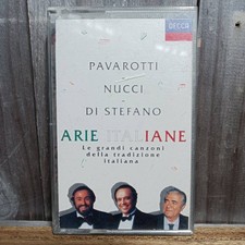 Pavarotti Nucci Di Stefano Italian Arias Cassette Tape Decca 970 788-4 Used