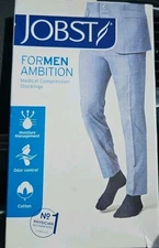 NEW Jobst For Men Mens Knee High Closed Toe 20-30 mmHg Compression Socks Hosiery