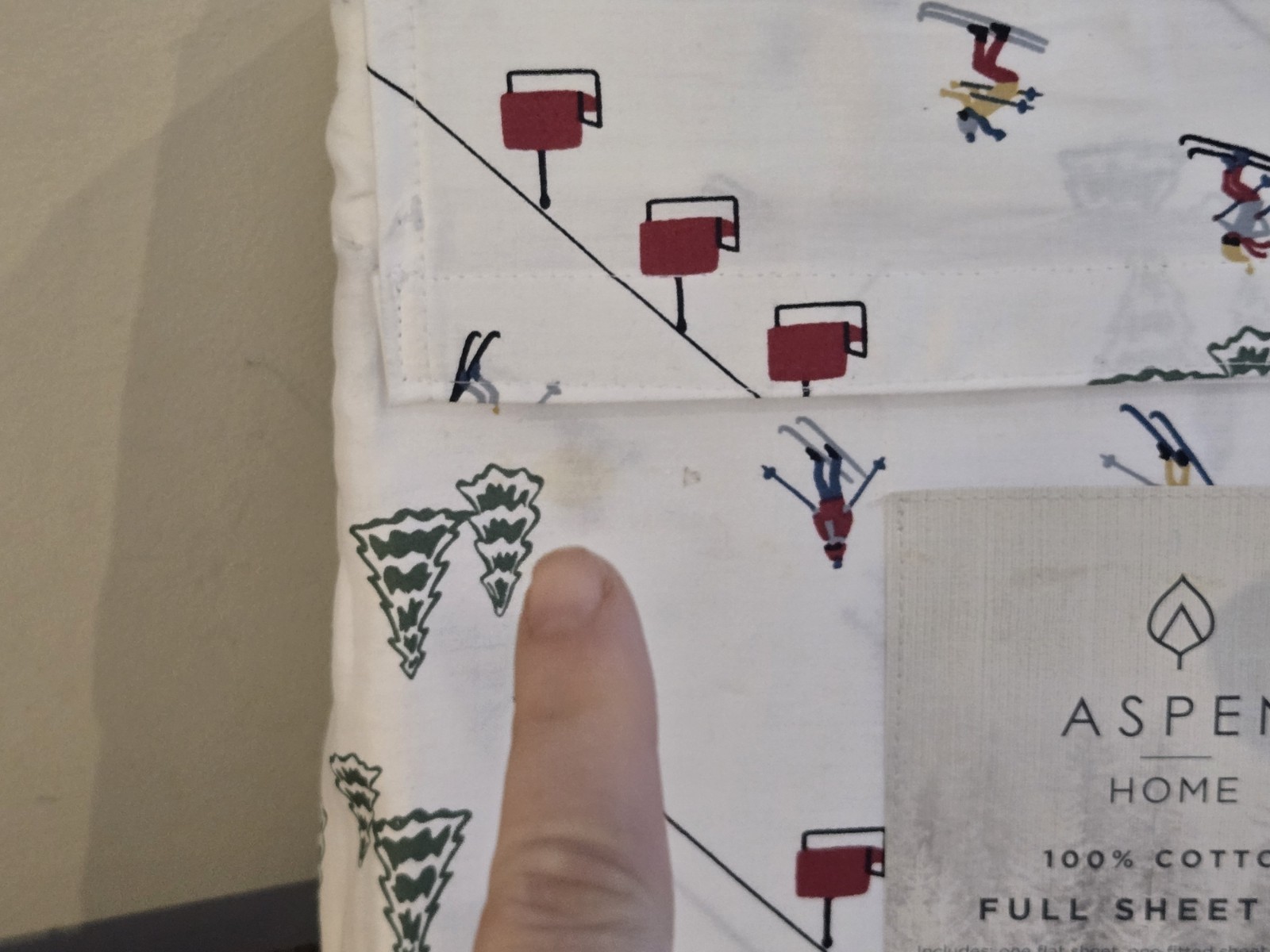 Aspen Home Full 4 Piece Sheet Set Winter Theme Skiing