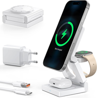 3 In 1 Induktive Ladestation Kompatibel Mit Mag-Safe LadegeräT,Faltbare Wireless