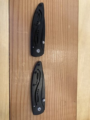 2 pc Smith & Wesson  CKLPB Drop Point Folding Knife BLACK 5in