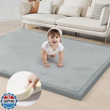 ACOMOPACK Baby Play Mat for Floor 1.3" Thick Memory Foam Play Mat 39"×59" Tum