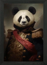 Panda General Framed Wall Art Poster Canvas Print Picture