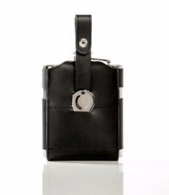 Brouk & Co. Teed Up Flask Kit Black Vegan Leather Case $85 Retail Read