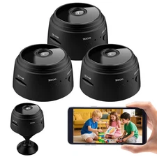 3Pack Mini Wireless Security Camera, Bluetooth 1080P HD WiFi Camera for Home/...
