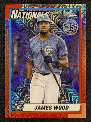 2025 Topps Update #U90C-30 James Wood 1990 35th Anniversary Mojo Rookie