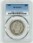 1907 BARBER HALF DOLLAR PCGS F12