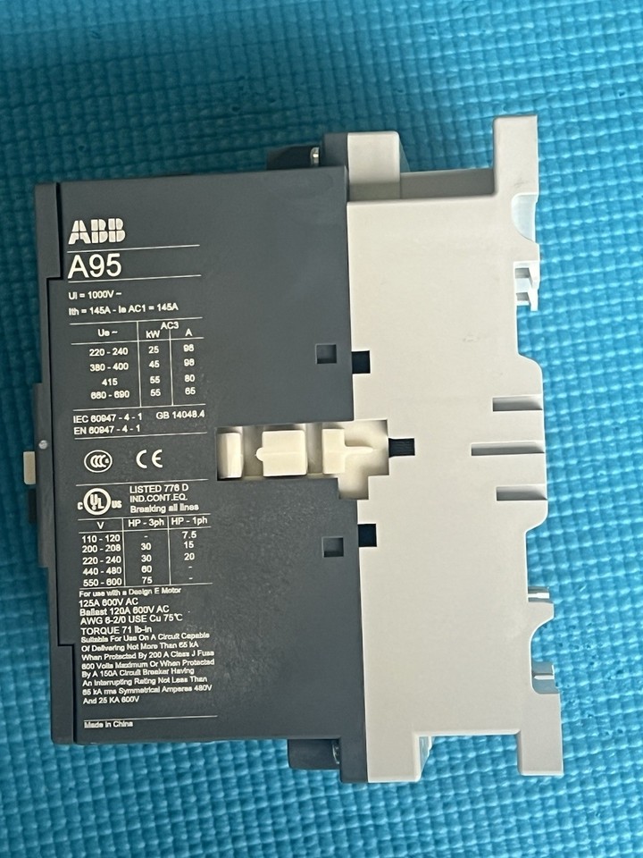ABB genuine A95-30 3 pole 120A Contractor Coil: 110-120V, 50/60Hz | eBay