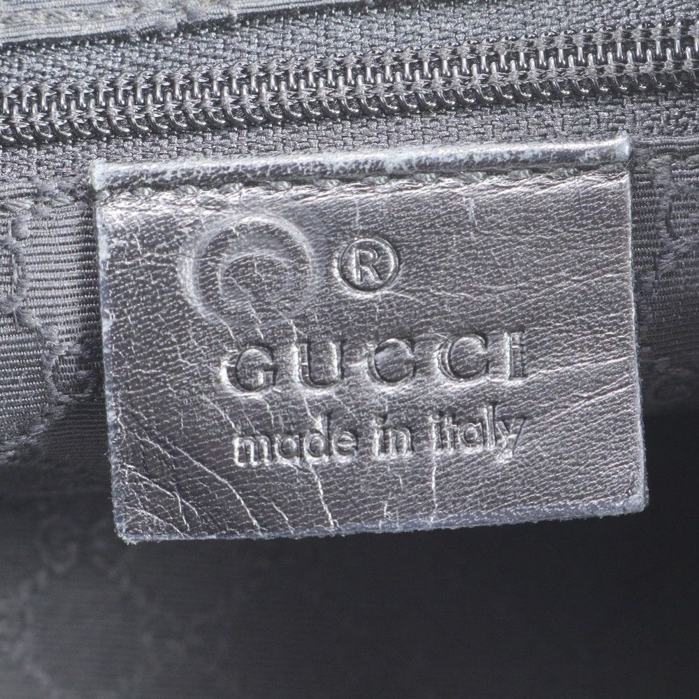 GUCCI Sherry Line 01233 Web Canvas Leather Shoulder Bag Black Italy thumbnail 8