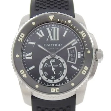 CARTIER Caliber diver Watches W7100056 blackDial Stainless Steel/rubber Me...