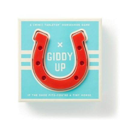 Giddy Up Tabletop Horseshoes Game by Brass Monkey 9780735382923