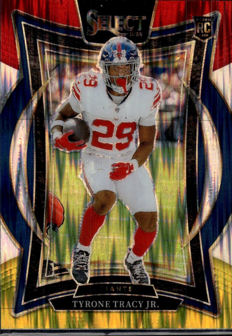 2024 Panini Select Red Yellow Shock #61 Tyrone Tracy Jr. New York Giants Rookie