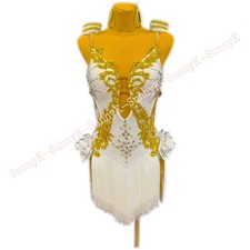 jz Handmade Women Samba Ballroom Swing Salsa Rumba Latin Dance Dress RHYTHM