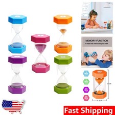 High Quality Glass Sand Timers 5 Pcs - 1-30 Min, Kids Classroom  Kitchen Use
