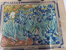 Margot Les Iris by Van Gogh Needlepoint Canvas #3170 - 100% cotton