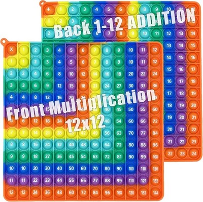 Multiplication 12x12, Addition 1-12, Math Fidget Popper, Learn Multiplication, A