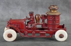 Kenton Cast Iron Fire Pumper Fire Engine Rubber Tires 8" #P20