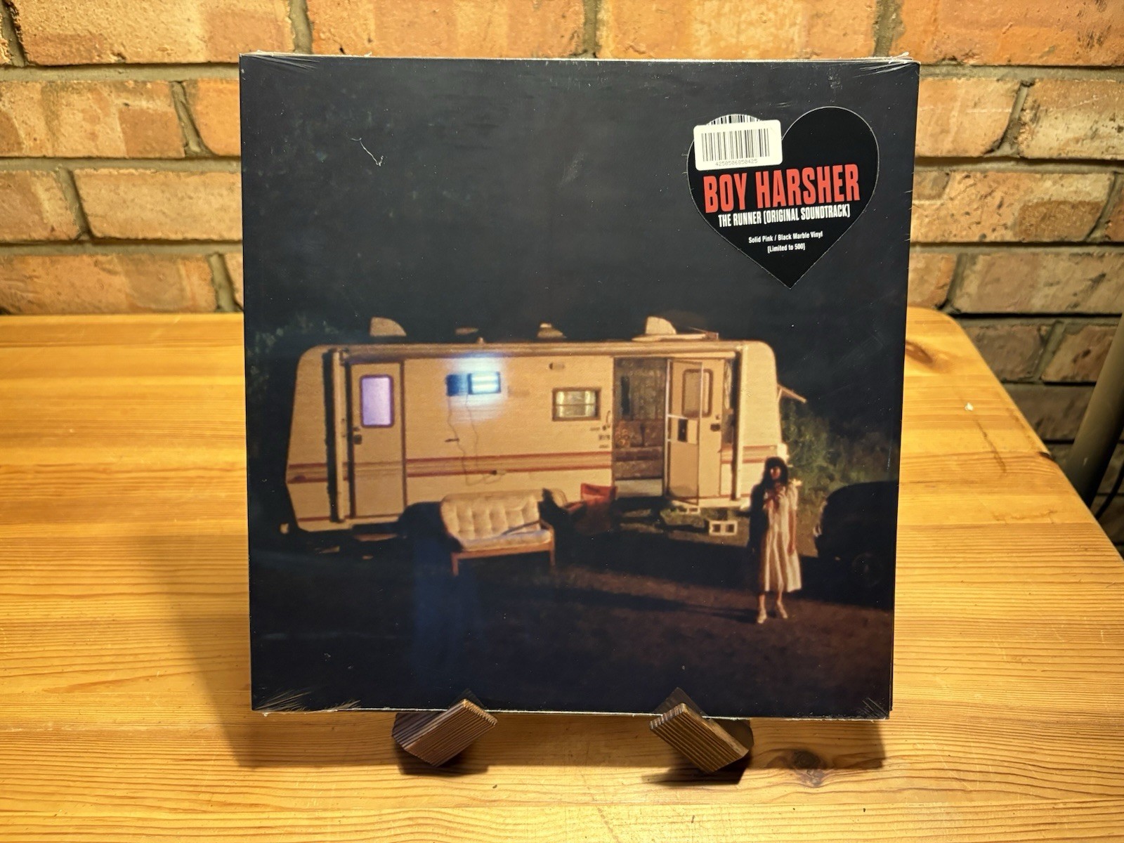 Boy Harsher The Runner Soundtrack Pink & Black Marbled Vinyl LP New Sealed 2024