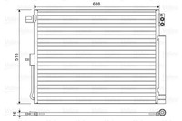 Kondensator, Klimaanlage Valeo 822616 FüR Dodge Jeep