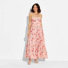 Women Strapless Tiered Corest Maxi Dress - Wild Fable