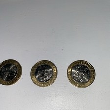 2016 - 3 x UK £2 / 2 pound coins - William Shakespeare COMEDY, TRAGEDY & HISTORY
