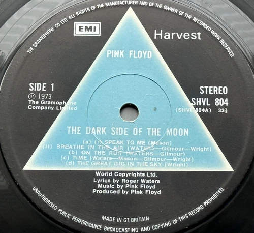 PINK FLOYD The Dark Side Of The Moon UK 1ST PRESS SOLID BLUE TRIANGLE EX A3 B2