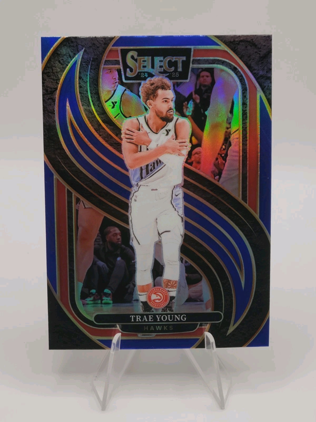 2024-25 Panini Select Basketball Trae Young Blue Prizm Atlanta Hawks
