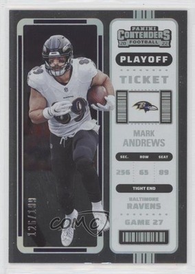 2022 Panini Contenders Playoff Ticket 126/199 Mark Andrews #7 oh8