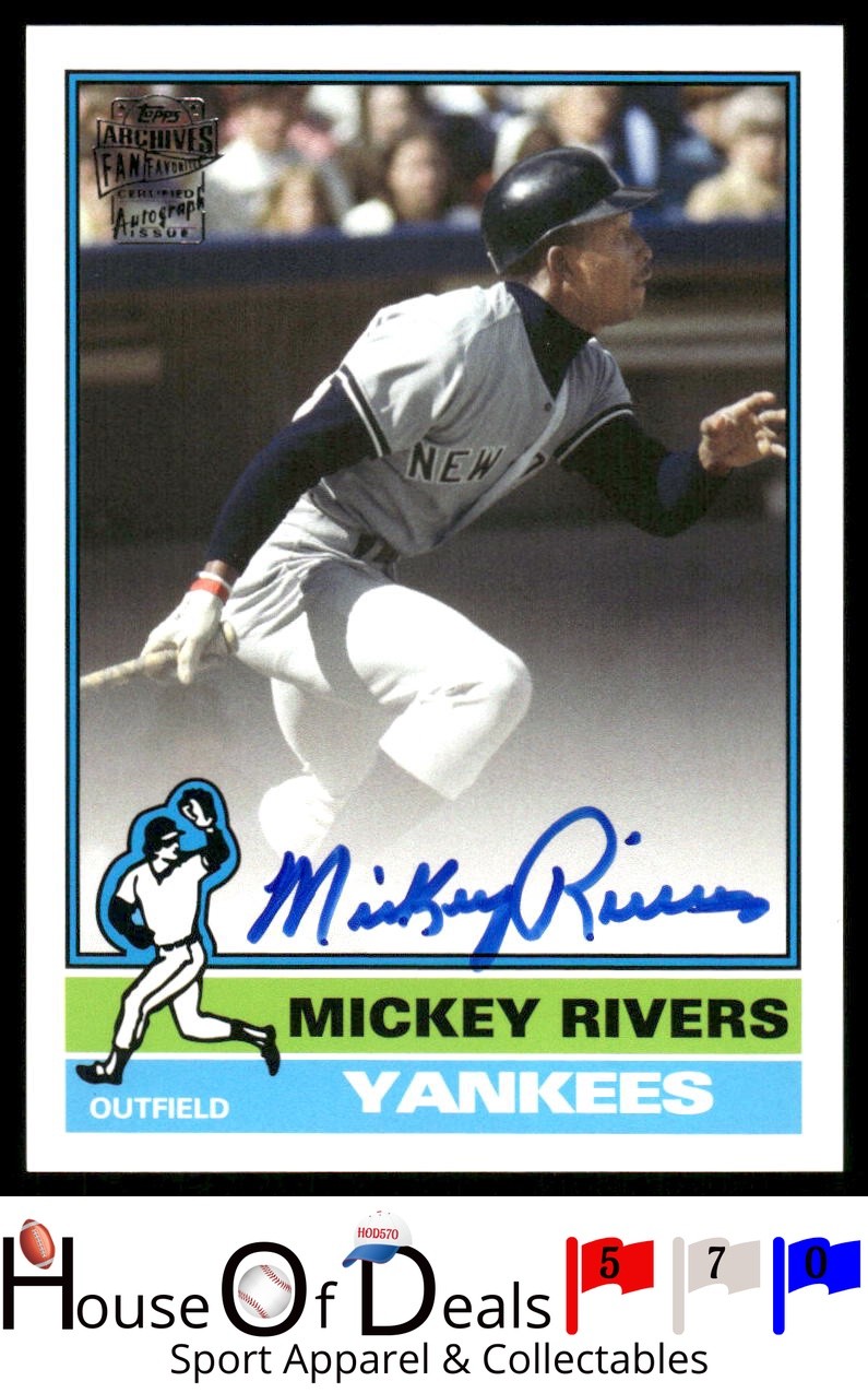 2013 Topps Archives #FFA-MR Mickey Rivers Fan Favorites Auto Yankees Card