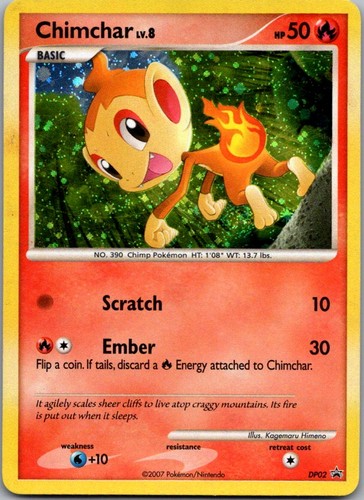 Chimchar DP02 Holo Promo Diamond and Pearl Promos Pokemon Near Mint