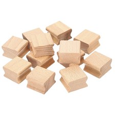 PATIKIL 30x30mm Blank Wood Rubber Stamp Mounts, 24 Pack 30 x 30 mm, Brown