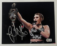 RHEA RIPLEY SIGNED AUTOGRAPH WWE RAW NXT 8x10 PHOTO A w/PROOF & BECKETT BAS COA