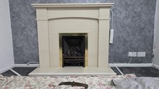 Marble Fireplace with Coal Effect Fire - Good Condition