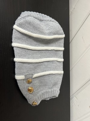 Draper James XS Dog Sweater Gray And White