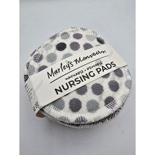 NIP Marleys Monsters Washable Reusable Nursing Pads 3 Pack Grey Polka Dot