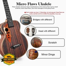 Minor Imperfections 26" Tenor Ukulele Ebony Caramel LCD Player Beginner