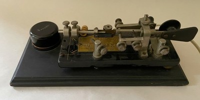 Vibroplex Telegraph Key Bug - SN 88567   Blue Racer Model 4 - 1921-23   Vintage