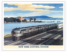 Hudson River Railway - Vintage New York Central System Travel Poster 1940