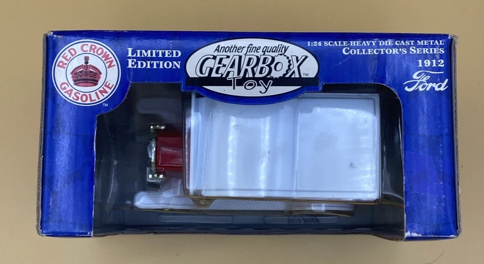 1997 Gearbox Die Cast 1912 Ford Red Crownn Gas Goodyear Delivery Truck Bank - Image 2 of 4