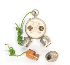 Antique Ca. 1900-1920 Lamp-Metre Combination Vintage Ammeter and Volt Meter