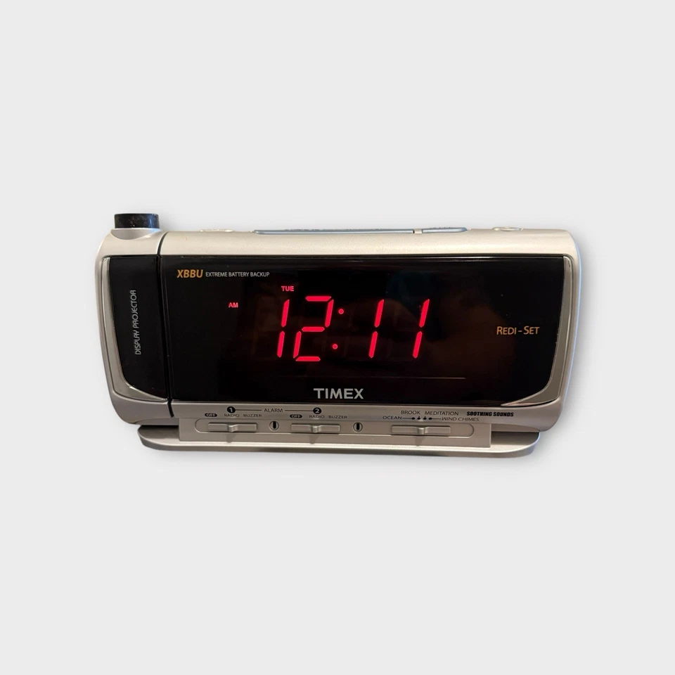 Timex Dual Alarm Clock Radio T736 Display Projector Soothing Sounds Redi-Set - Image 3 of 4