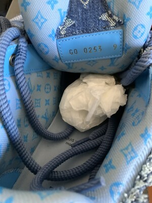 louis vuitton Skate Trainer Blue Swarovski Monogram | eBay
